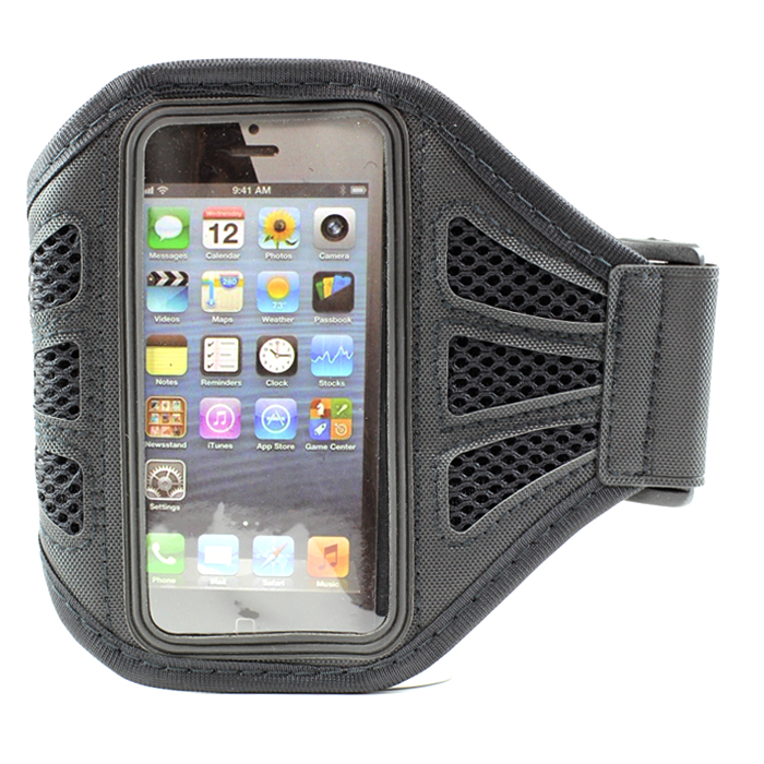 iPHONE 5S 5C 5 Mesh Armband (Black)